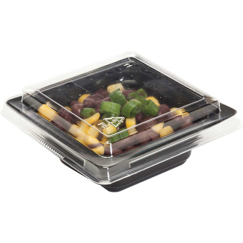 Par Pak Plastic Black Food Tray, 4 Ounce -- 2500 per case.