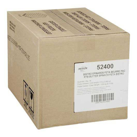 Bridor Ready To Bake Butter Spinach Feta Bistro, 3.9 Ounce -- 36 per case