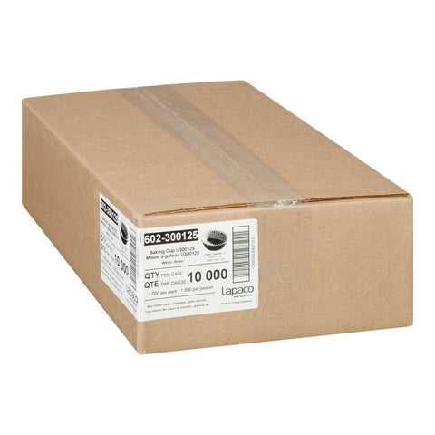 Lapaco White Baking Cup, 3 x 1 1/4 x 7/8 inch, 1000 count per pack -- 10 per case.