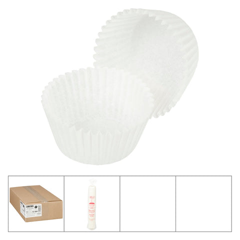 Lapaco White Baking Cup, 3 x 1 1/4 x 7/8 inch, 1000 count per pack -- 10 per case.