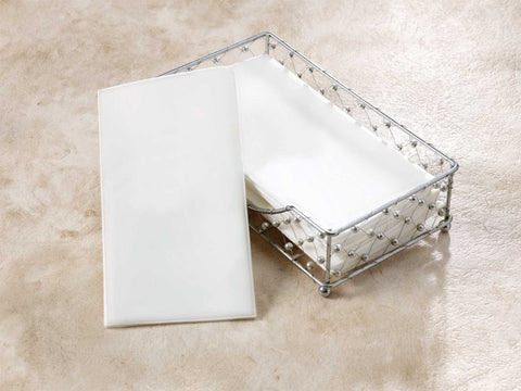 Lapaco Nu Linen Airlaid White Guest Towel Dinner Napkin, 15 1/2 x 16 inch -- 500 per case.