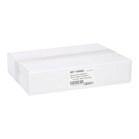 Lapaco Brown Small Tulip Baking Cup -- 1000 per case.
