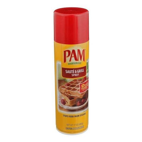 Pam Coating Saute and Grill Cooking Spray, 17 Ounce Aerosol -- 6 per case