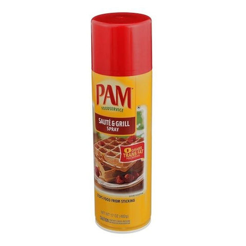 Pam Coating Saute and Grill Cooking Spray, 17 Ounce Aerosol -- 6 per case