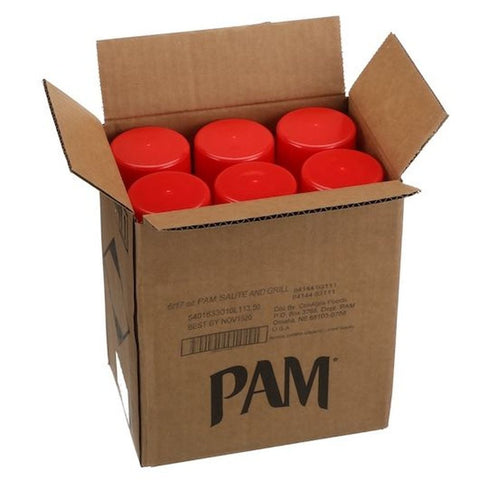 Pam Coating Saute and Grill Cooking Spray, 17 Ounce Aerosol -- 6 per case