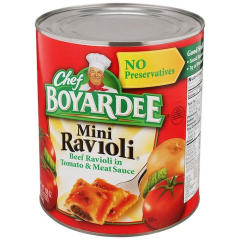 Chef Boyardee Mini Ravioli with Tomato and Meat Sauce, 108 Ounce -- 6 per case