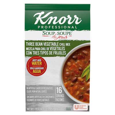 Knorr Professional Soup Du Jour Three Bean Vegetable Chili, 28.2 Ounce -- 4 per case