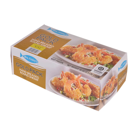 King and Prince Mrs.Fridays Breaded Round Shrimp - U/12, 2.5 Pound -- 6 per case.