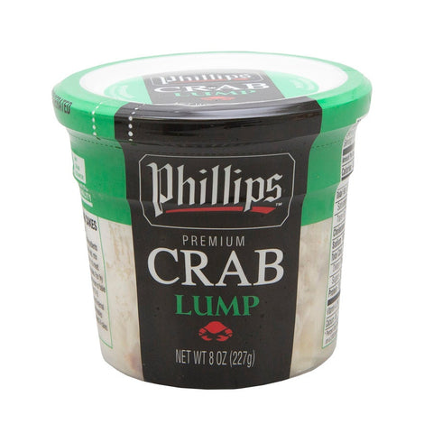 Philips Lump Crab Meat, 8 Ounce Plastic Tub -- 12 per case.