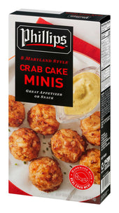 Phillips Maryland Style Crab Cake Minis, 8 count per pack -- 12 per case.