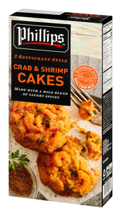 Phillips Frozen Crab and Shrimp Cake, 3 Ounce -- 24 per case.