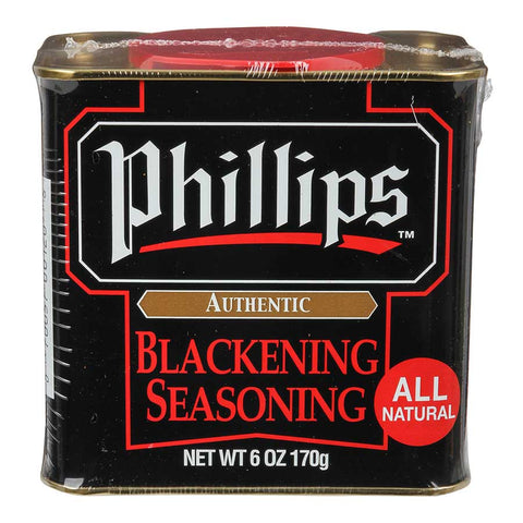 Phillips Blackening Spice, 6 ounce can -- 12 per case