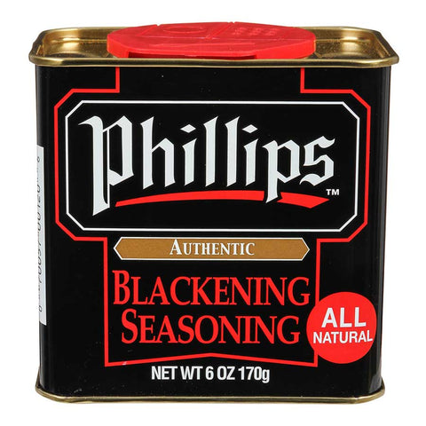 Phillips Blackening Spice, 6 ounce can -- 12 per case