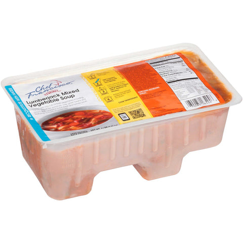 Chef Francisco Lumberjack Mixed Vegetable Soup - 4 lb. tub, 4 per case