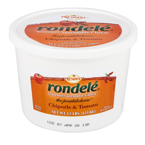 Rondele Chipotle and Tomato Cheese Spread, 2.5 Pound -- 2 per case.