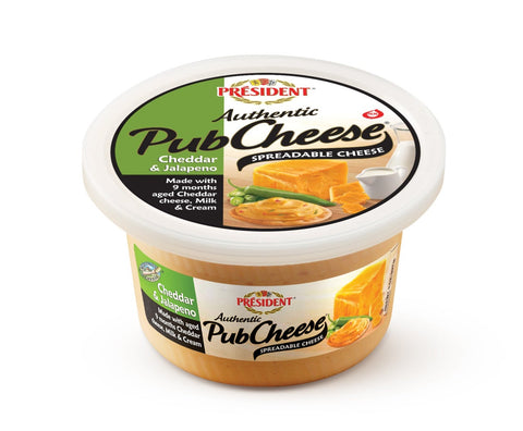Rondele Pub Cheddar and Jalapeno Cheese Spread, 8 Ounce -- 12 per case.