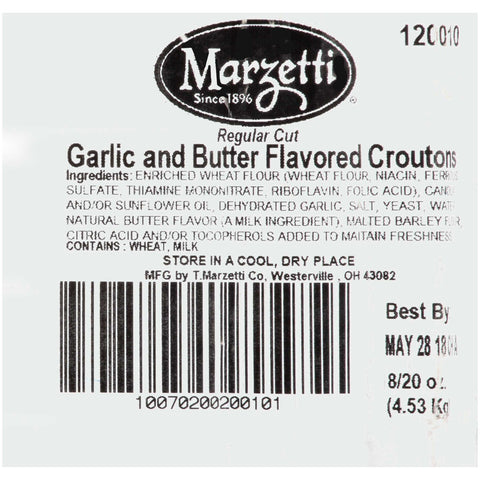 Marzetti Garlic and Butter Croutons, 20 Ounce -- 8 per case