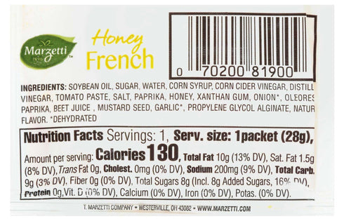 Marzetti Honey French Dressing, 1 Ounce -- 102 per case