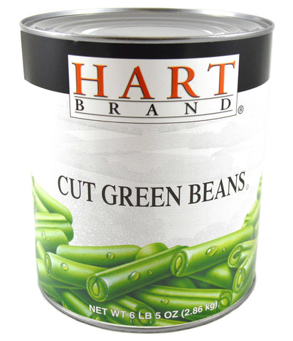 Hart Brand Cut Green Beans Extra Standard 4 Sieve Cut, 101 ounce -- 6 per case
