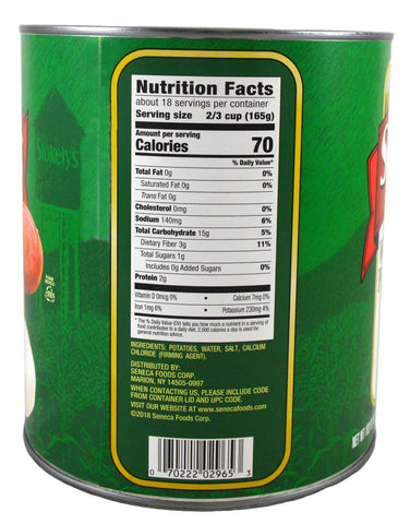 Stokely Whole White Potatoes - no. 10 can, 6 cans per case