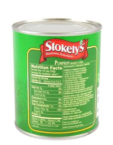 Stokely Pumpkin, 29 Ounce -- 12 per case.