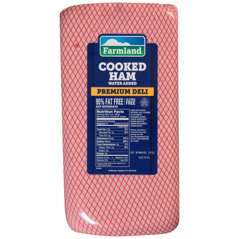 Farmland Water Added Premium Deli Cooked Ham, 4 x 6 inch -- 4 per case.