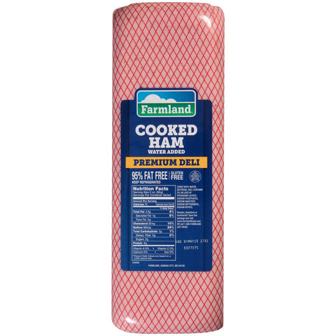 Farmland Water Added Premium Deli Cooked Ham, 4 x 4 inch -- 5 per case.