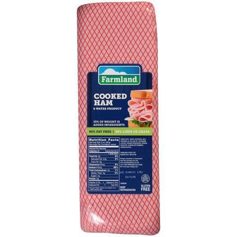 Farmland Market Place Deli Cooked Ham and Water, 4 x 4 inch -- 5 per case.