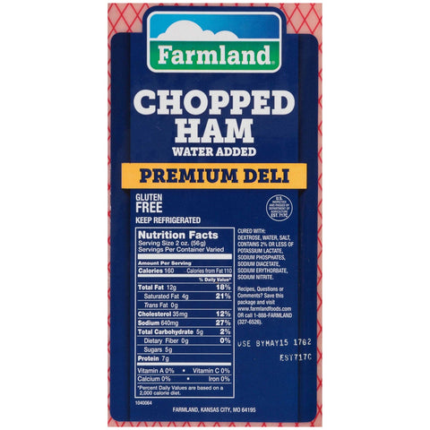 Farmland Water Added Market Place Deli Chopped Ham, 10 Pound -- 5 per case.