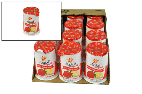 Yoplait Original Strawberry Banana Yogurt, 6 Ounce -- 12 per case.