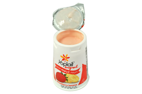 Yoplait Original Strawberry Banana Yogurt, 6 Ounce -- 12 per case.