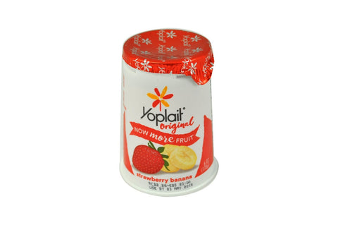 Yoplait Original Strawberry Banana Yogurt, 6 Ounce -- 12 per case.