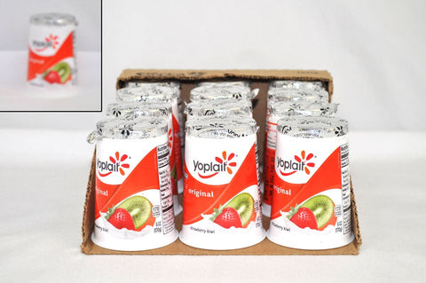Yoplait Original Strawberry Kiwi Yogurt, 6 Ounce -- 12 per case.