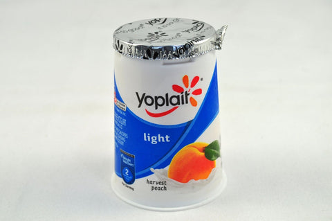 Yoplait Light Harvest Peach Yogurt, 6 Ounce -- 12 per case.