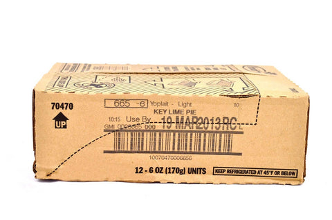 Yoplait Light Fat Free Key Lime Pie Yogurt, 6 Ounce -- 12 per case.