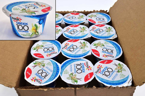 Yoplait 100 Calorie Vanilla Greek Yogurt, 5.3 Ounce -- 12 per case.