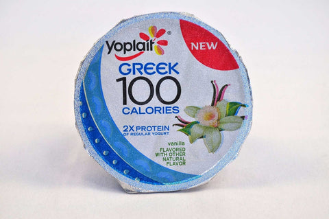 Yoplait 100 Calorie Vanilla Greek Yogurt, 5.3 Ounce -- 12 per case.