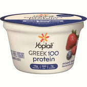 Yoplait Greek 100 Protein Mixed Berry Yogurt, 5.3 Ounce -- 12 per case.