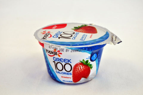 Yoplait 100 Calorie Strawberry Greek Yogurt, 5.3 Ounce -- 12 per case.
