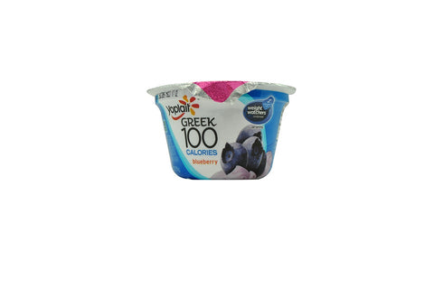 Yoplait Greek 100 Calorie Blended Blueberry Yogurt, 5.3 Ounce -- 12 per case.