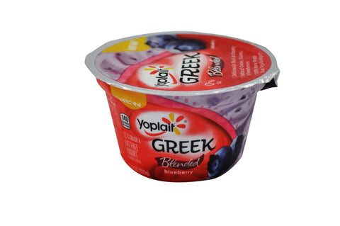 Yoplait Greek Blended Blueberry Yogurt, 5.3 Ounce -- 12 per case.