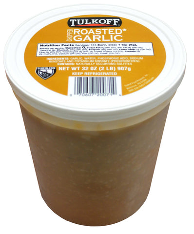 Tulkoff Roasted Chopped Garlic - 32 oz. container, 6 per case