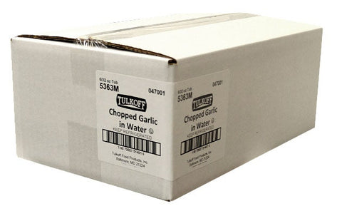 Tulkoff Chopped Natural Garlic - 32 oz. tub, 6 per case