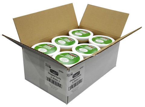 Tulkoff Chopped Natural Garlic - 32 oz. tub, 6 per case