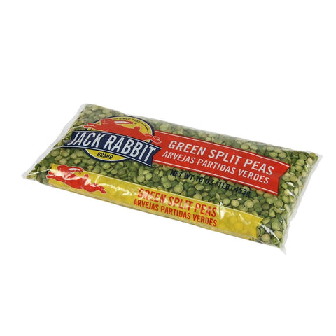 Jack Rabbit Green Split Peas, 1 pound packages -- 24 packages per case