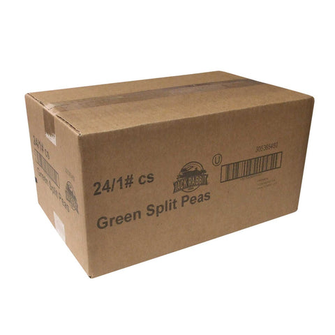 Jack Rabbit Green Split Peas, 1 pound packages -- 24 packages per case