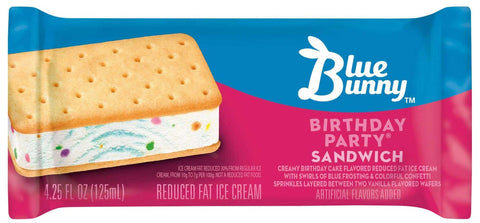 Blue Bunny Birthday Party Sandwich Bar, 4.25 Fluid Ounce -- 24 per case