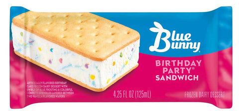 Blue Bunny Birthday Party Sandwich Bar, 4.25 Fluid Ounce -- 24 per case