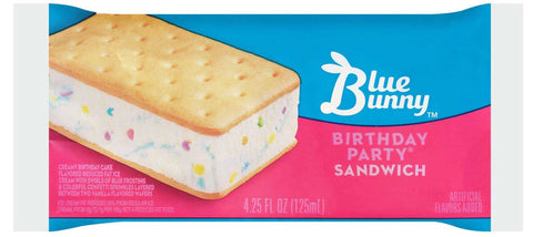 Blue Bunny Birthday Party Sandwich Bar, 4.25 Fluid Ounce -- 24 per case
