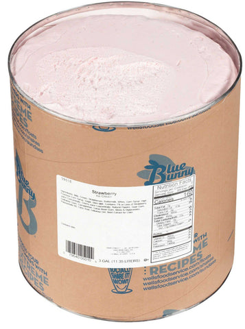 Blue Bunny Premium Strawberry Ice Cream, 3 Gallon Tub